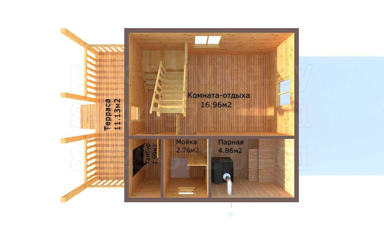 Дом с баней под одной крышей: преимущества, проекты и технология строительства
