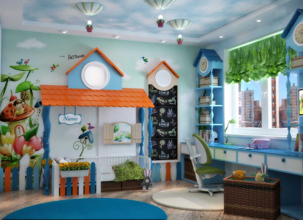 Идеи ремонта в детской комнате своими руками, фото дизайна детской, как украсить детскую, дизайн интерьера детской с видео
