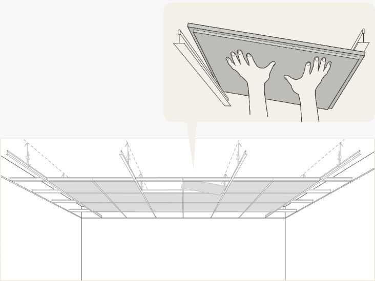 Устройство подвесных потолков типа армстронг, как правильно собрать конструкцию - технология монтажа, подробно на фото и видео