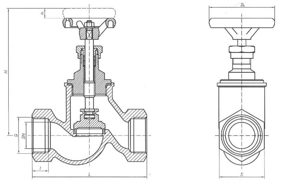 Вентиль водопроводный: устройство, чертеж, технические характеристики