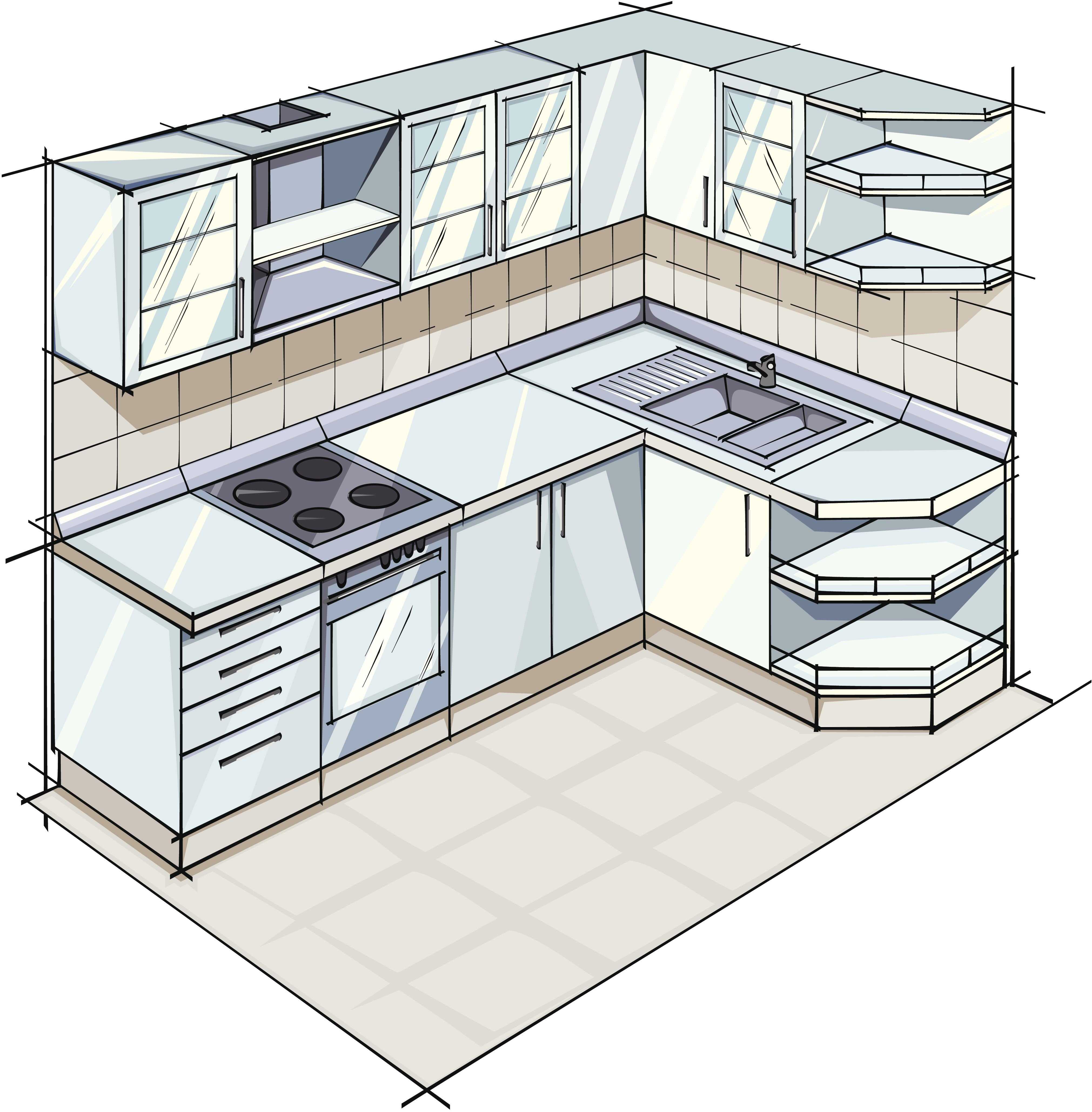 Правила зонирования и оформления кухни