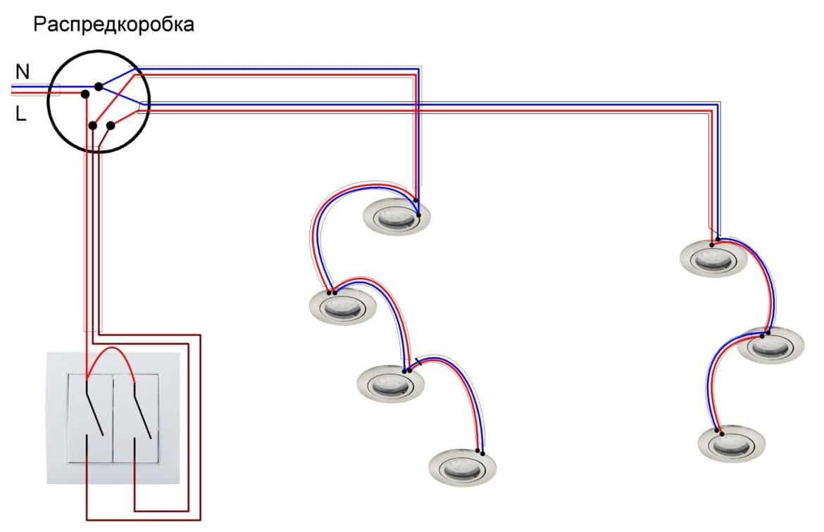 Схема подключения бра с веревочкой с одной и двумя лампами: разбираем в общих чертах