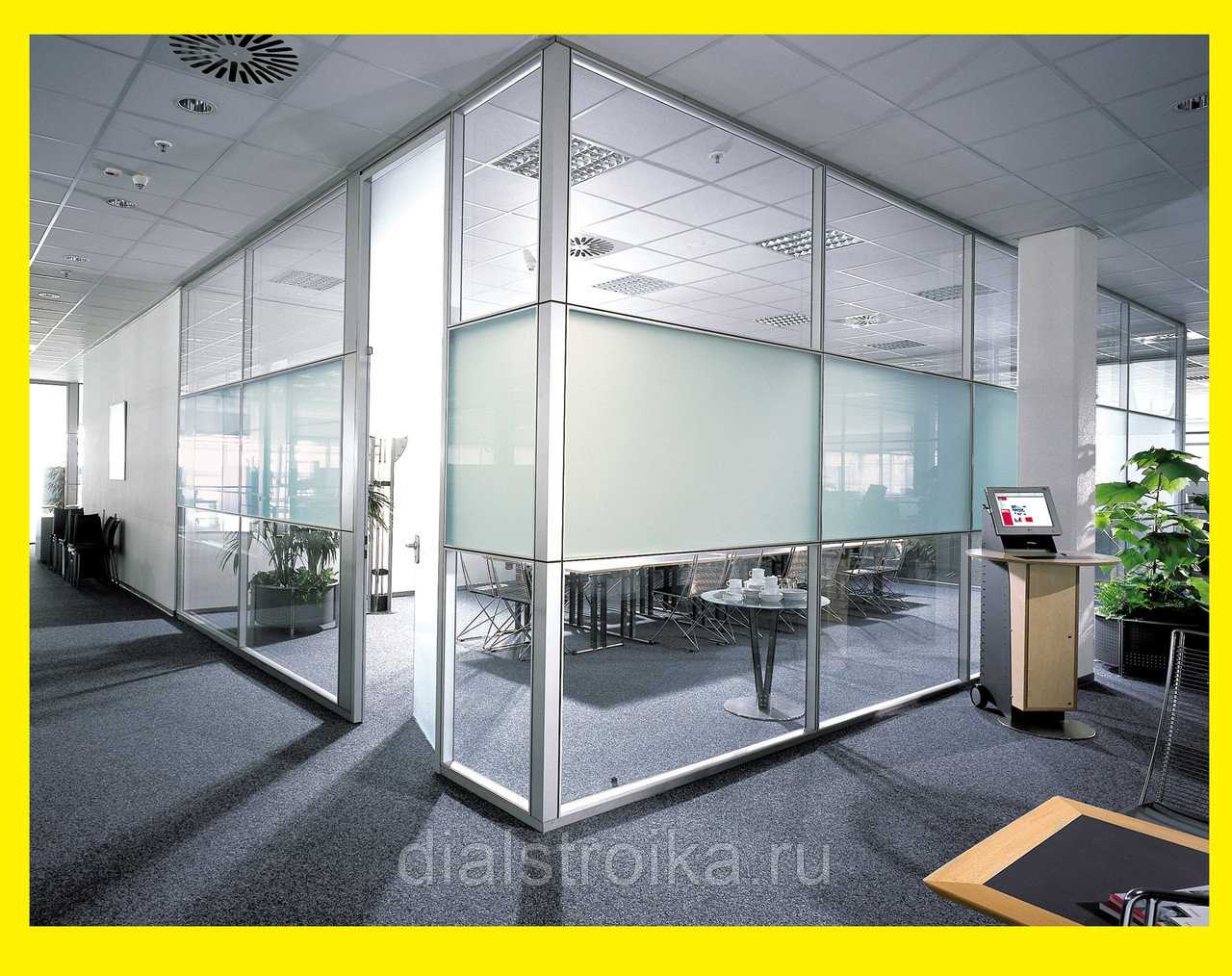 Мобильные стеклянные перегородки для офиса-вес и размеры