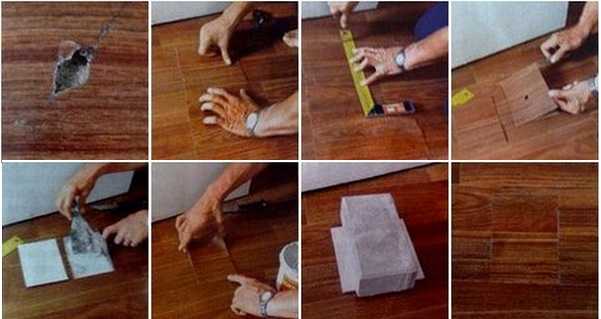 Как заклеить поврежденный линолеум в домашних условиях