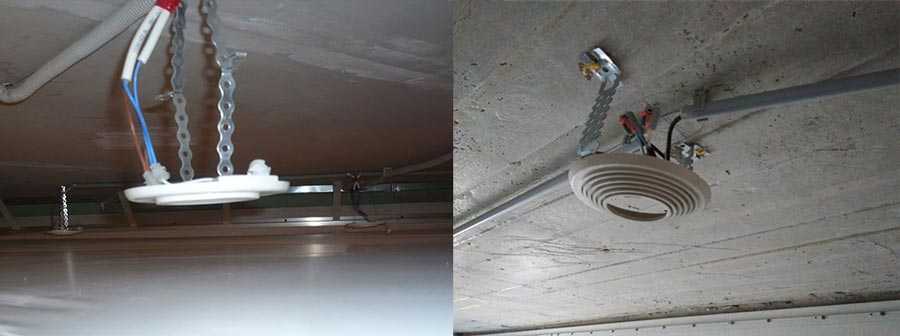 Закладные под натяжной потолок: установка под точеные светильники, люстры