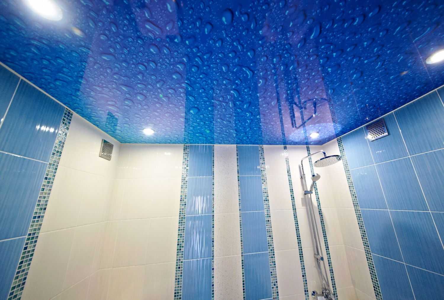 Лучший натяжной потолок в ванной комнате — примеры в интерьерах с лучшим дизайном, подберите интересную идею для себя на фото!