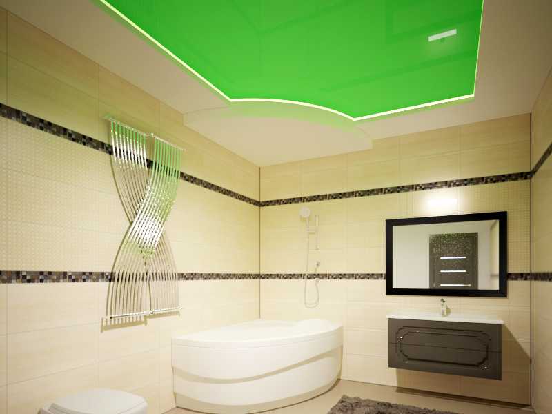 Натяжной потолок в ванной | какой потолок в ванной лучше