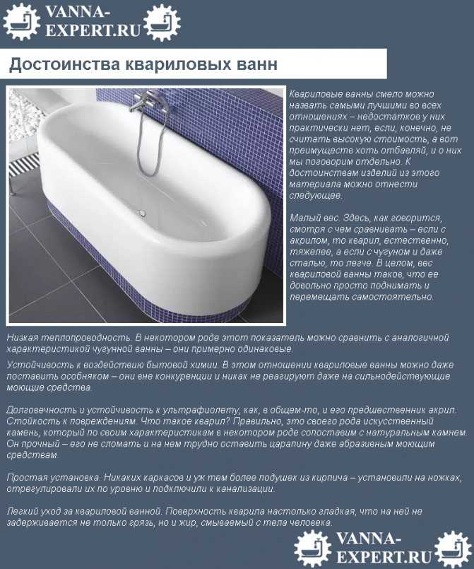 Квариловая ванна: плюсы и минусы кварила, отзывы покупателей о модели villeroy boch