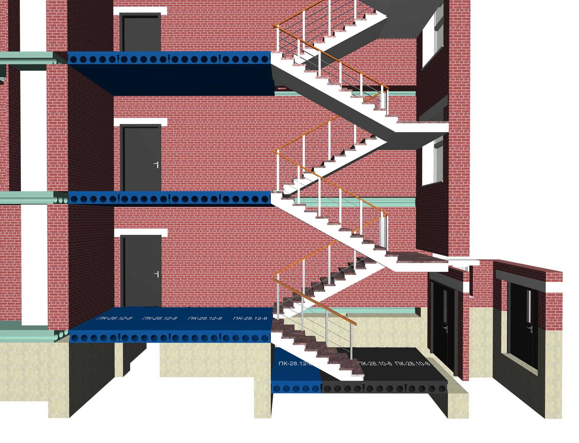 Если дом многоэтажный, то проблема установки лестницы возникает сама собой. Особенности возведения конструкции зависит от планировки помещений, потолочной высоты и предпочтений владельцев.