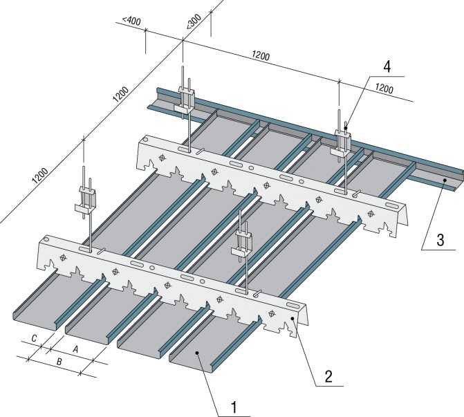 Монтаж реечного потолка своими руками – инструкция