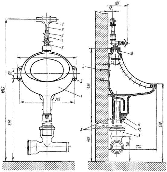 Писсуар - подвод воды, модельный ряд, рекомендации по выбору и применению (115 фото)