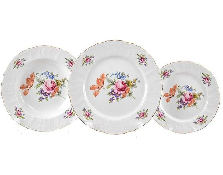 Посуда bernadotte: «полевой цветок» и «охота», другие наборы тарелок из чехии и другой чешской посуды