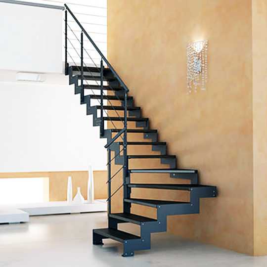 Лестницы на второй этаж на металлическом каркасе – разновидности, крепление, конструкция