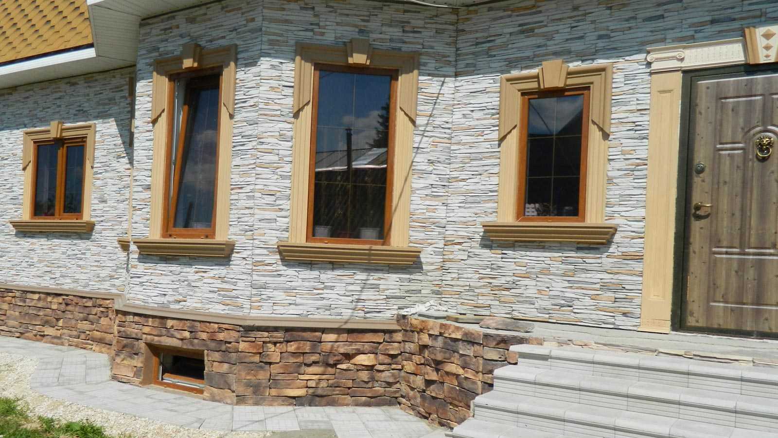 Облицовка фасада камнем: наружная отделка частного дома декоративным камнем при помощи морозостойкого клея