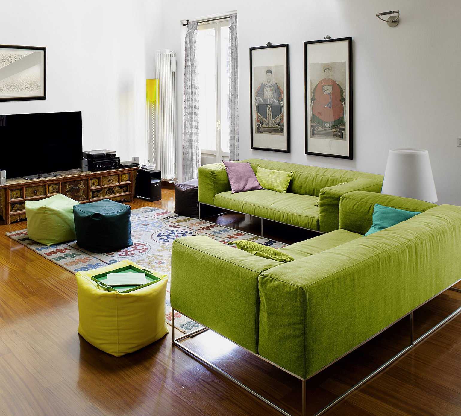 Зеленая гостиная: выбор изящных оттенков и особенности оформления