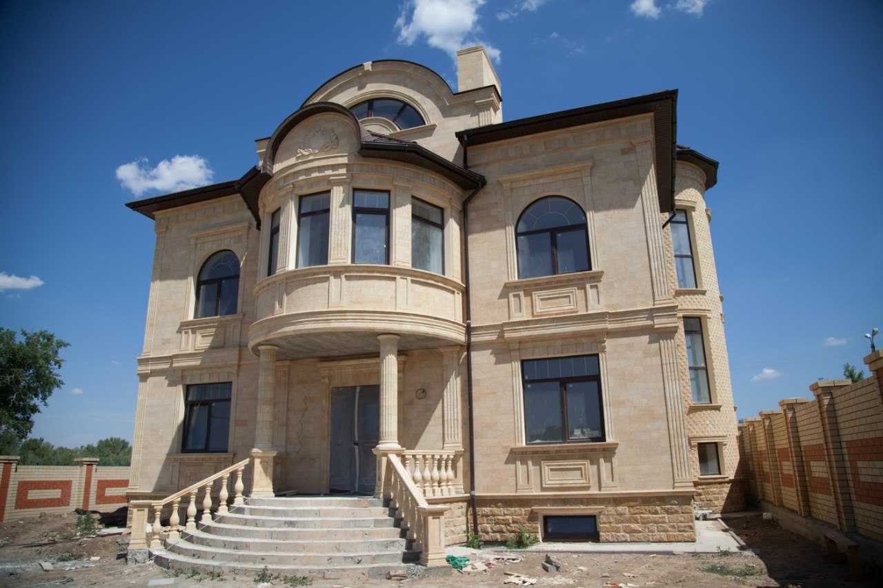 Дагестанский камень для фасада - лучшие фасады частных домов